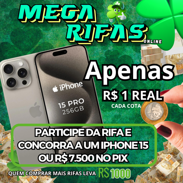 IPHONE 15 PRO MAX OU R$7.500 NO PIX